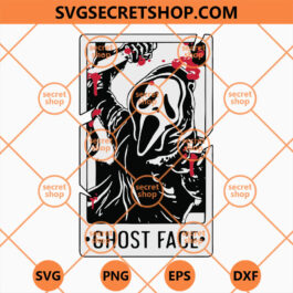 Ghostface Horror Card SVG, Creepy Halloween SVG, Scream's Ghostface SVG, Scary Movie SVG, Horror Movie SVG