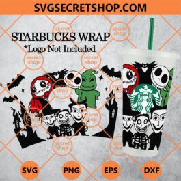 Halloween Nightmare Starbucks Cup SVG, Jack Skellington Starbucks Cup SVG, Halloween Starbucks Cup SVG
