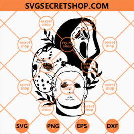 Horror Movie Character SVG, Movie Killers SVG, Halloween Movie SVG, Horror Movie SVG, Cartoon Horror SVG
