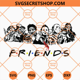 Horror Movie Character Friends SVG, Halloween Horror Killer SVG, Friends Halloween Wallpaper SVG, Classic Horror SVG