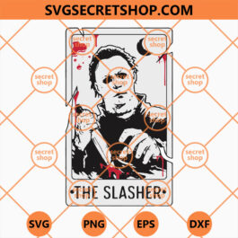 Michael Myers Horror Card SVG, Michael Myers Birthday Card SVG, Halloween Horror Michael Myers Card SVG, Simple Michael Myers Dawing SVG