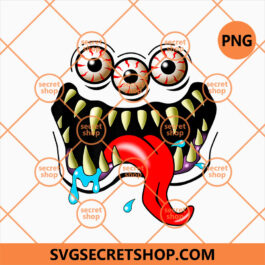 Monster Face Funny Halloween PNG, Movies Halloween PNG, De Terror PNG, Character PNG