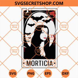 Morticia Horror Card SVG, Mother Morticia SVG, Morticia Addams Horror Family SVG, Halloween SVG