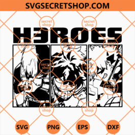 My Hero Academia SVG, Izuku Midoriya SVG, Anime Character SVG