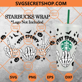 Stay Spooky Starbucks Cup SVG, Horror Starbucks Cup SVG, Halloween Starbucks Cup SVG