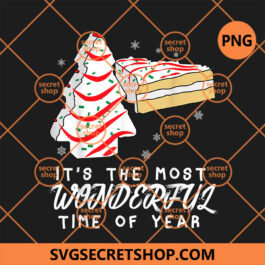 Christmas Tree Cakes PNG, It's the most wonderful time of year PNG, Snow Flake PNG