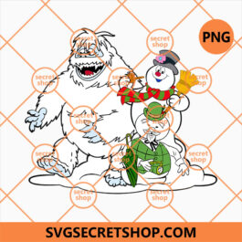 Christmas Character PNG, Cute Snow Man PNG, Snow Flakes PNG