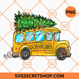 Christmas Tree School Bus PNG, Tree Bus Xmas PNG, Christmas Decoration PNG