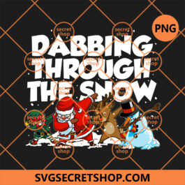 Dabbing Through The Snow PNG, Funny Dabbing Santa Claus PNG, Chistmas Santa PNG, Dabbing Snowman PNG