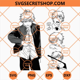 Denji Chainsaw Man SVG, Chainsaw Man SVG, Denji Characters SVG