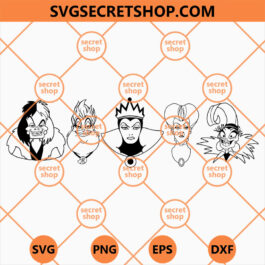 Disney Villain Characters SVG, Disney SVG, Disney Villains SVG