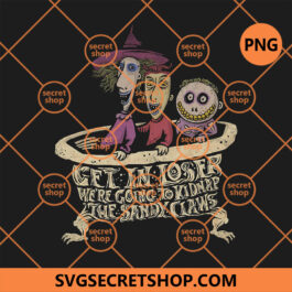 Get In Loser We're Going to Kidnap PNG, The Sandy Claws PNG, Horror Characters PNG