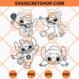 Stitch Christmas Bundle SVG