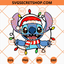 Stitch Christmas Light SVG
