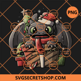 Toothless Christmas Light PNG, Xmas Snowflakes PNG, Cartoon Character PNG