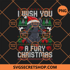 Toothless Wish You A Fury Christmas PNG, Toothless PNG, Night Faury PNG, How to Train Your Dragon PNG, Christmas PNG