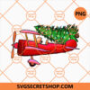 Christmas Tree Vintage Plane PNG, Red Plane Xmas PNG, Xmas Holiday PNG 1 chritmas tree vintage plane