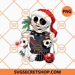 Stocking stuffer nightmare PNG, Skeleton Santa Hat PNG, Xmas Decoration PNG