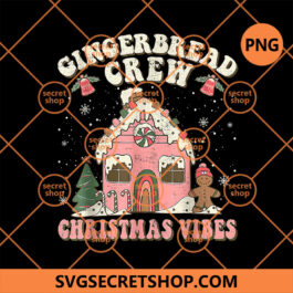 Pink Gingerbread Crew Chrsitmas Vibes