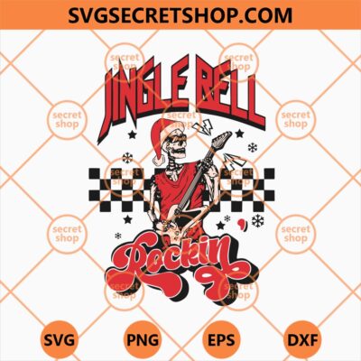 Jingle Bell Rockin Skeleton SVG