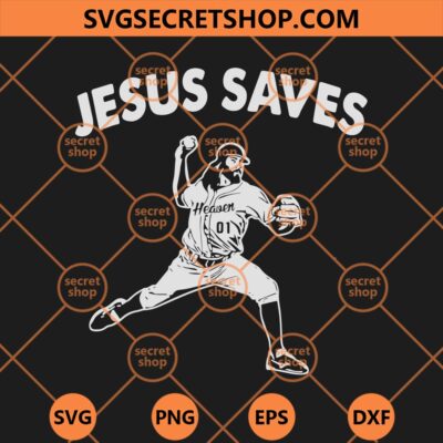 Jesus Saves Baseball SVG, Jesus Sport SVG, Funny Jesus SVG 4 Jesus Saves Baseball SVG