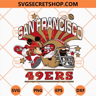 Mickey San Francisco 49Ers SVG
