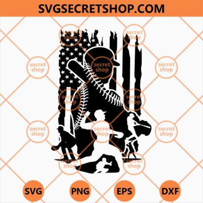 American Flag Baseball SVG, Baseball Team SVG 4 American Flag Baseball SVG