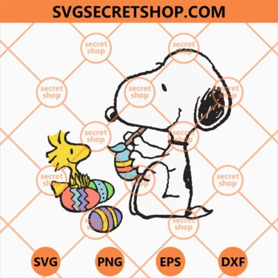 Snoopy And Woodstock Easter Egg SVG, Peanuts Easter SVG 4 Snoopy And Woodstock Easter Egg SVG