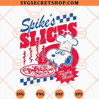 Spikes Pizza Slices Snoopy SVG
