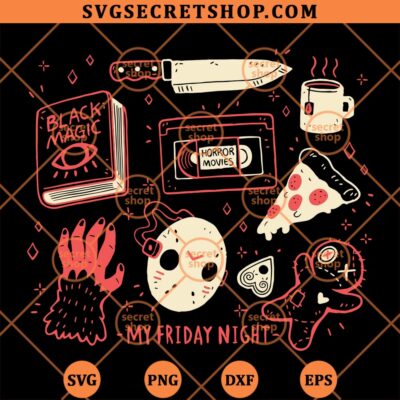 My Friday Night SVG, Horror Movie SVG PNG DXF EPS 4 My Friday Night SVG