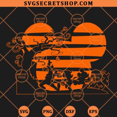 Disney Sunset Halloween SVG, Mickey And Friends Halloween SVG PNG DXF EPS 4 Disney Sunset Halloween SVG
