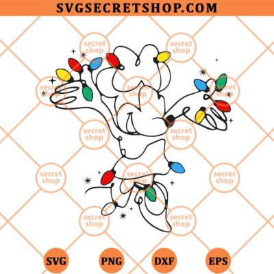Minnie Christmas Lights SVG