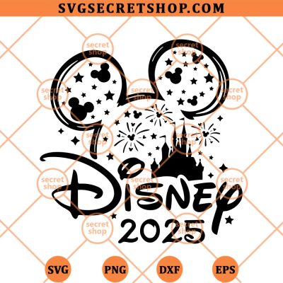 Mickey Disney 2025 SVG, Disney World 2025 SVG PNG DXF EPS 4 Mickey Disney 2025 SVG