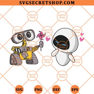 Wall E And Eve SVG, Wall E Movie SVG PNG DXF EPS 4 Wall E And Eve SVG