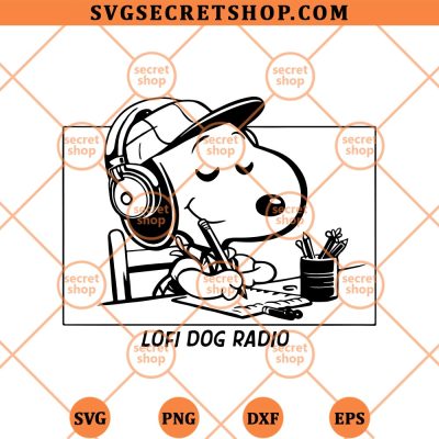 Lofi Dog Radio SVG, Snoopy Lofi SVG PNG DXF EPS 4 Lofi Dog Radio SVG