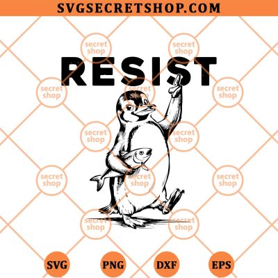 Resist Penguin SVG