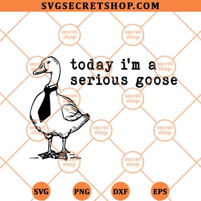 Today Im A Serious Goose SVG, Silly Goose SVG PNG DXF EPS 4 Today Im A Serious Goose SVG