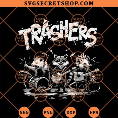Trashers Band SVG, Team Trash SVG PNG DXF EPS 4 Trashers Band SVG