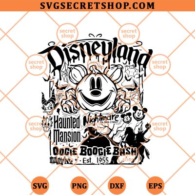 Disneyland Halloween SVG, Halloween Mickey And Friends SVG PNG DXF EPS 4 Disneyland Halloween SVG