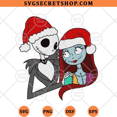 Christmas Jack And Sally SVG