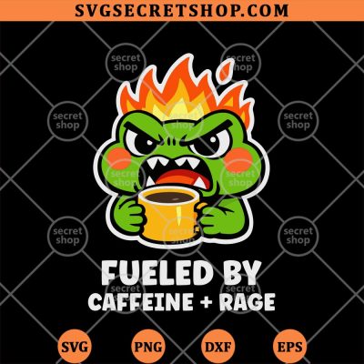 Frog Fueled By Caffeine Rage SVG