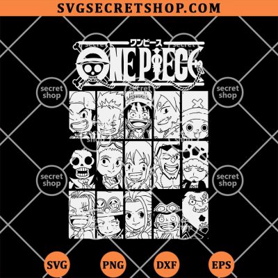 One Piece Characters Kawaii SVG