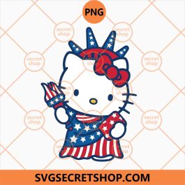 Hello Kitty Statue Of Liberty 4th Of July PNG