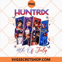 Huntrix Kpop Girls Patriotic 4th Of July PNG, Fourth Of July Huntrix PNG