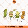 Cute Cartoon Pickle Characters Crunch Flag Pickle King Crown Smiley Faces PNG