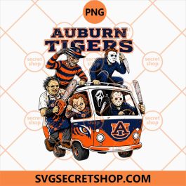 Auburn Tigers Horror Halloween Bus PNG