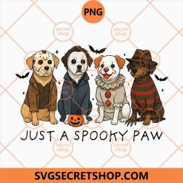 Just a Spooky Paw Horror Dogs PNG, Halloween PNG