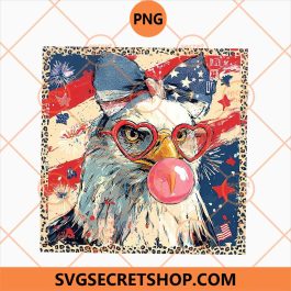 Leopard Patriotic Eagle PNG, 4th of July American Flag Eagle PNG