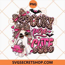Spooky Pero Cute Ghost PNG, Spooky Pero Cute Pink Leopard Ghost PNG