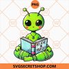 Alien Reading Book Believe in Yourself PNG